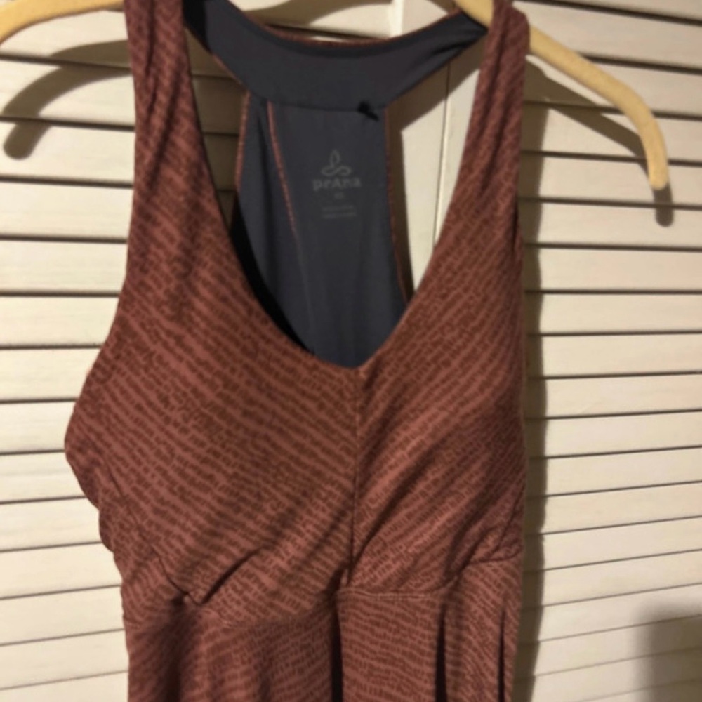 prAna Rust Racerback Dress xs padded